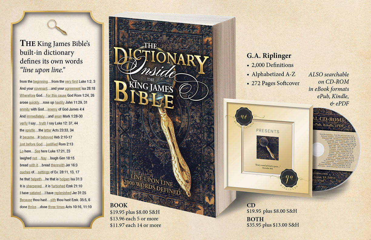 The Dictionary Inside the King James Bible Book and CD-ROM
