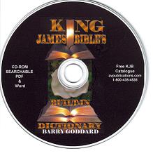 The King James Bible's Built-In Dictionary CD-Rom