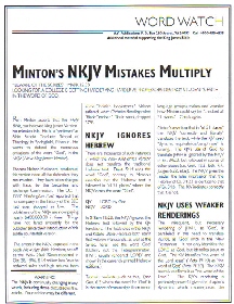 NKJV Errors: Answers Minton II